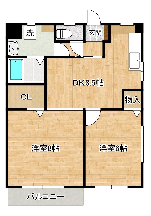グレースヴィラ白銀 206号室 間取り