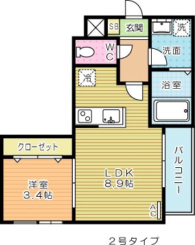 Cherim U 302号室 間取り