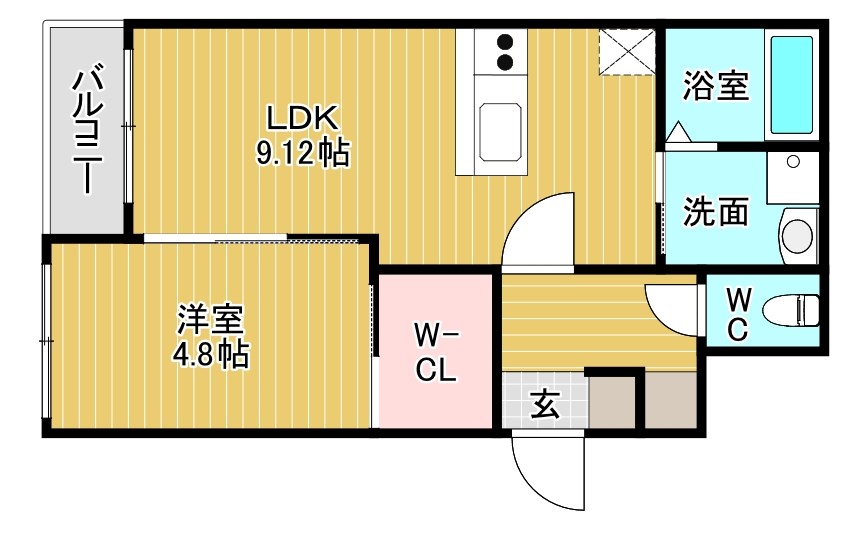 BRAVE　BASE元宮（ブレイブベース元宮） 101号室 間取り