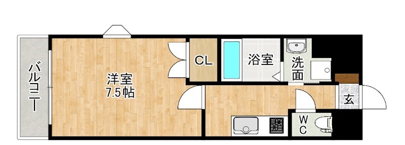 リファレンス小倉駅前 701号室 間取り