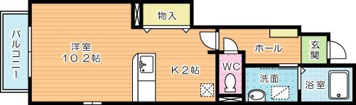 Ｓｏｎｅ　Ａｐａｒｔｍｅｎｔ　Ａ 103号室 間取り