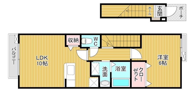 ソレアード朽網Ⅱ 203号室 間取り