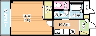 サンパーク田原 102号室 間取り