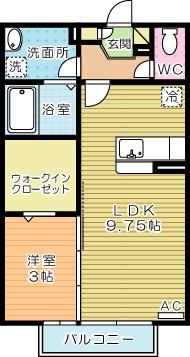 アミティエ安部山 203号室 間取り