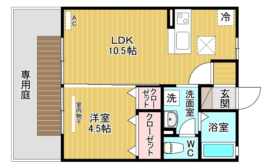 ヴィラウッドⅡ 102号室 間取り