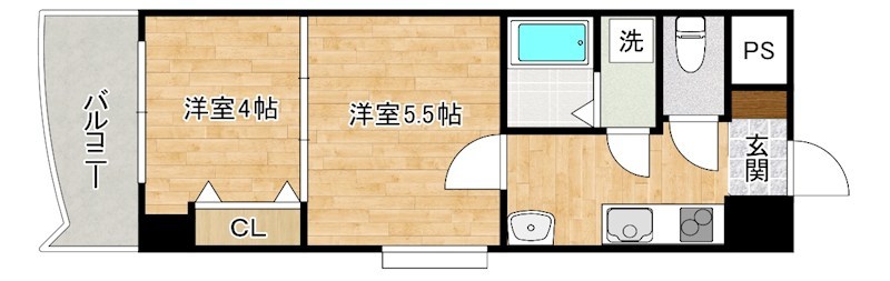 ロイヤルマジェスティ 1306号室 間取り