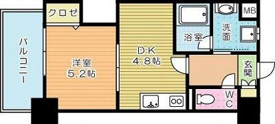 THE SQUARE Platinum Residence（ザ・スクエアプラチナレジデンス） 305号室 間取り