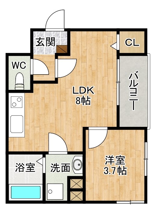 フェリシティ三萩野 間取り図