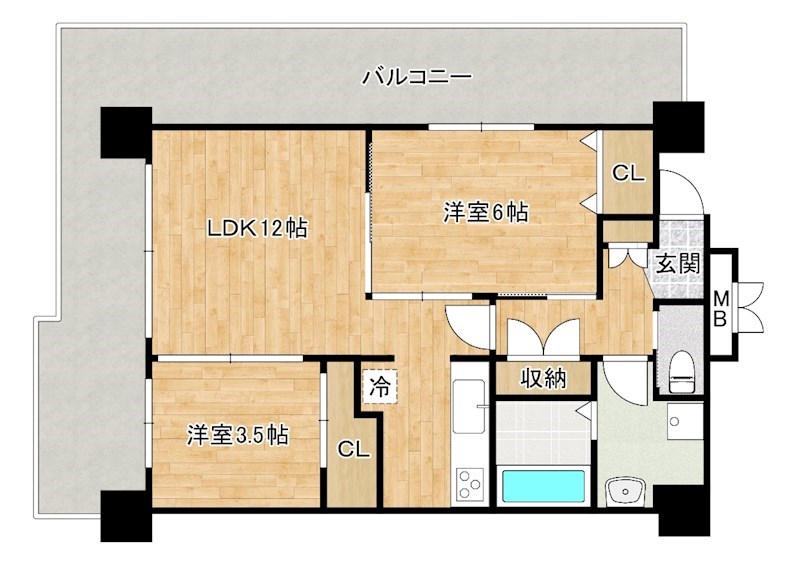 CPタワー 1303号室 間取り