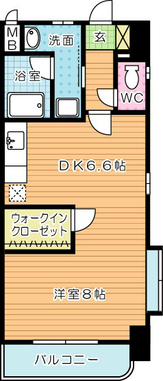 ＷＩＮＧＳ片野Ⅱ（ウィングス片野Ⅱ) 1008号室 間取り