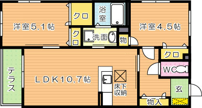 プレミール引野 間取り図