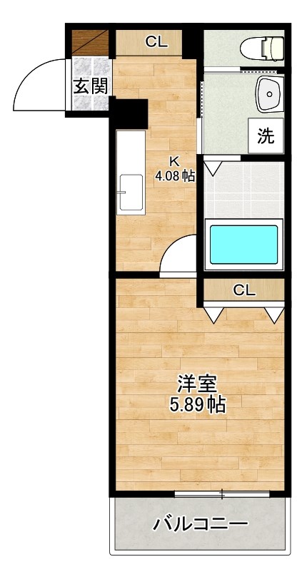 Ellina貴船Ⅰ(エリナ貴船Ⅰ) 102号室 間取り