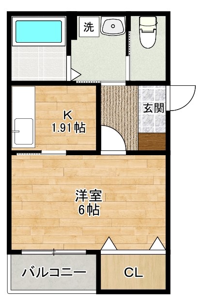 Ellina貴船Ⅰ(エリナ貴船Ⅰ) 103号室 間取り