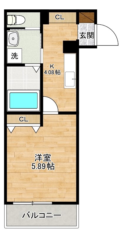 Ellina貴船Ⅱ(エリナ貴船Ⅱ) 102号室 間取り