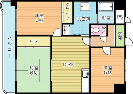 ニューエバーグリーン小倉 307号室 間取り