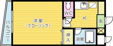 ギャラン北方 502号室 間取り