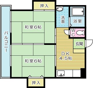 シャトレ片野 203号室 間取り