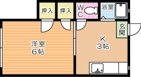 ハイツ中井  207号室 間取り