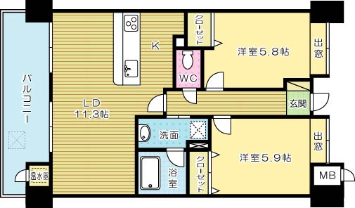 ニューガイア四季彩の丘　Ｂ棟 間取り