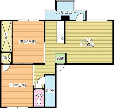 ヒルズ到津 間取り図