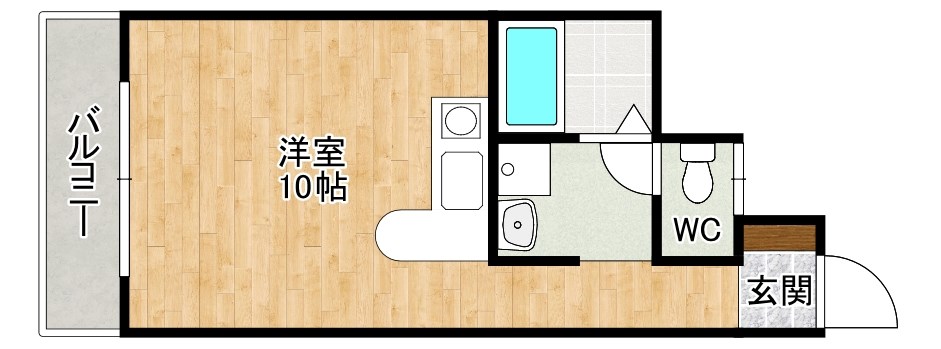 ボナール久 205号室 間取り