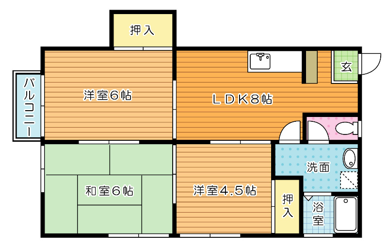 コーポ昭和 201号室 間取り