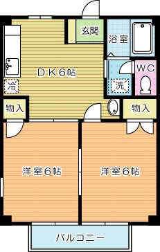 サンパーク 205号室 間取り