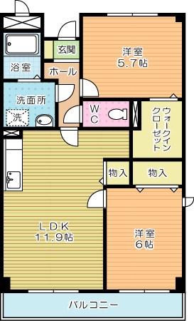 フィールドワン 201号室 間取り