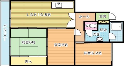 メゾン若園 302号室 間取り