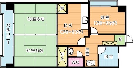 第８岡部ビル 302号室 間取り