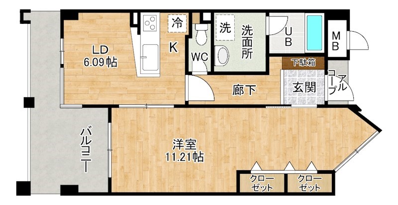 ピュアライフ砂津 202号室 間取り