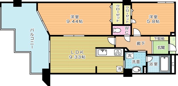 ピュアライフ砂津 間取り図