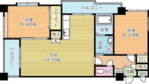 サンシャイン熊本 301号室 間取り