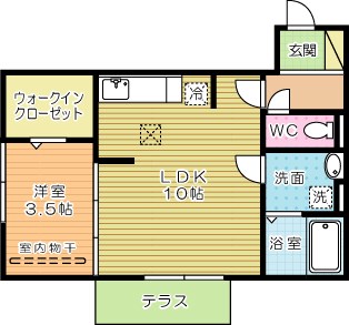 プラスラミチエ朽網 103号室 間取り