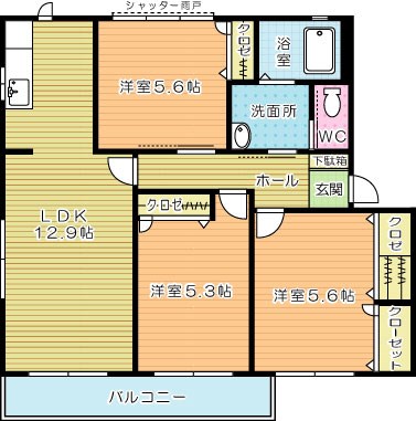 ウィステリアⅡ 間取り図