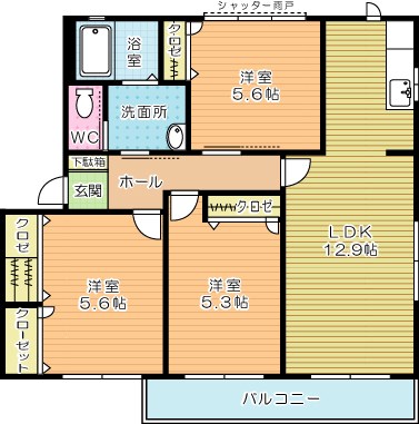 ウィステリアⅡ 201号室 間取り