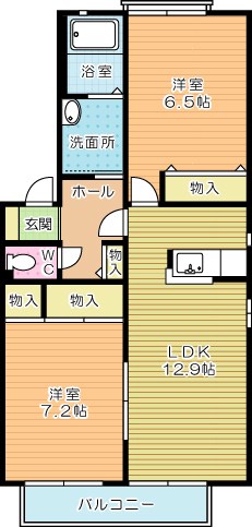 クロワール２０００　Ａ棟 201号室 間取り