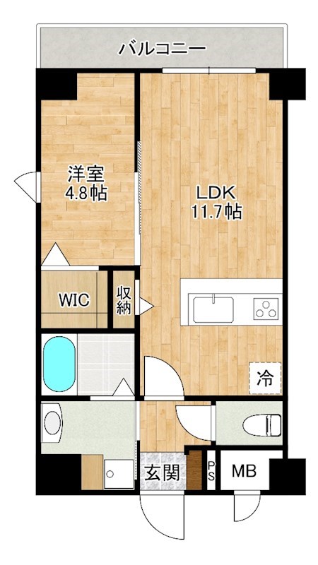 レジェンド紺屋町２ 701号室 間取り