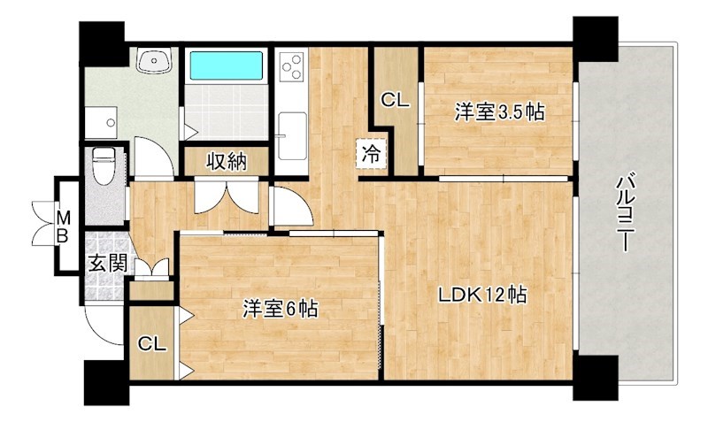 CPタワー  1306号室 間取り