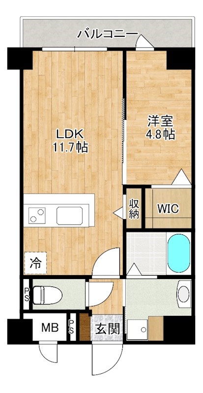 レジェンド紺屋町２ 504号室 間取り