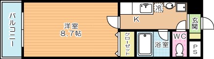 プレステージ小倉 503号室 間取り