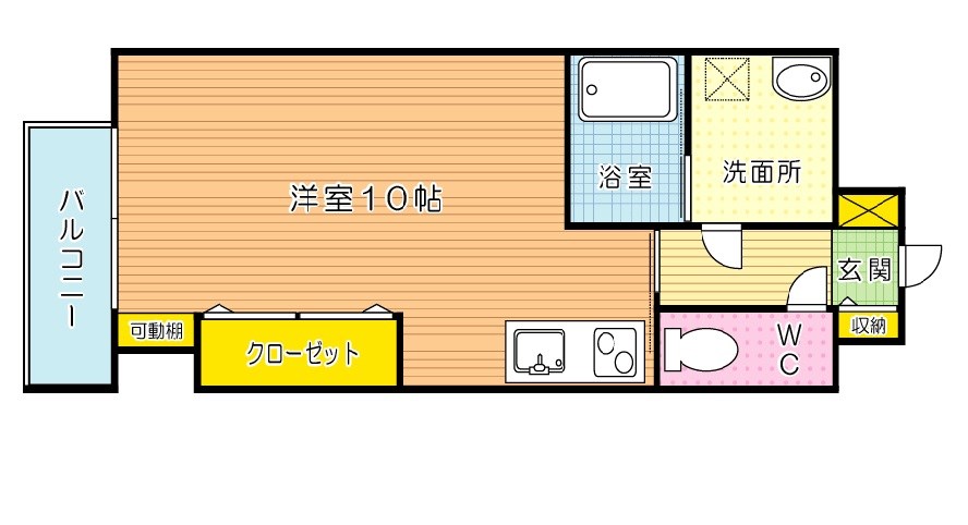 コートハウス中島通り 903号室 間取り