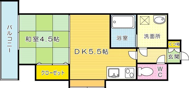 コートハウス中島通り 601号室 間取り