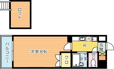 Ｂｅｒｇａｍｏｔｔｏ馬借(ベルガモット馬借) 802号室 間取り