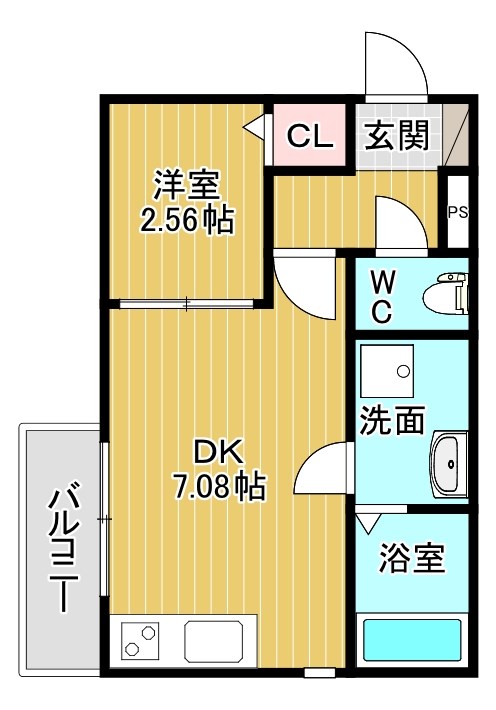 ＨＳ/戸畑  102号室 間取り