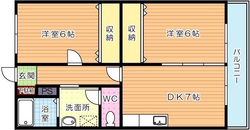 ソレイユ水巻 間取り図