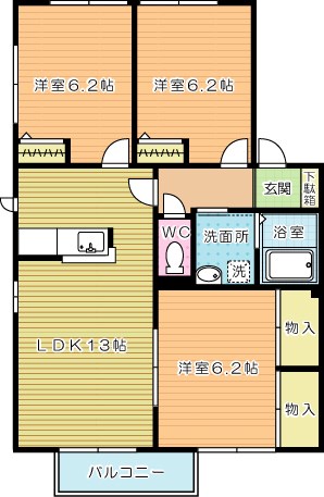 プランタン蔵　Ｃ棟   間取り図