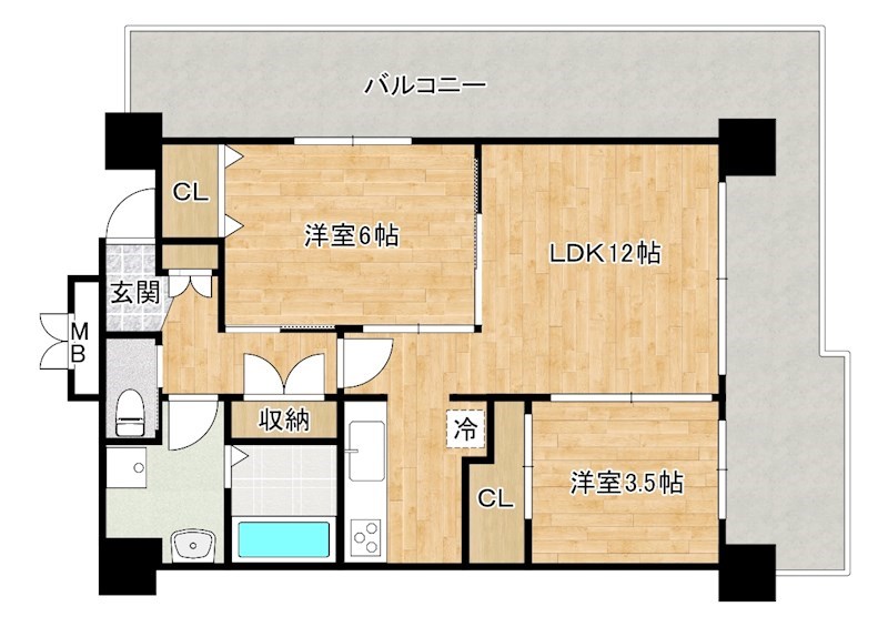 CPタワー 1305号室 間取り
