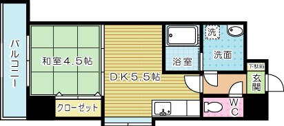 コートハウス中島通り 601号室 間取り