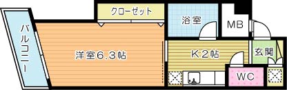 メゾンド高峰 202号室 間取り